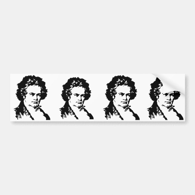 Autocollant De Voiture Ludwig van Beethoven (Devant)