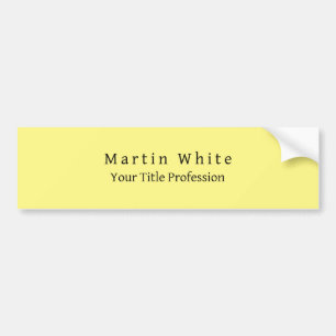 Autocollant De Voiture Lumière Jaune Plaine Élégant Professionnel Moderne
