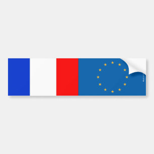 Autocollant De Voiture L'Union française et européenne marque l'adhési