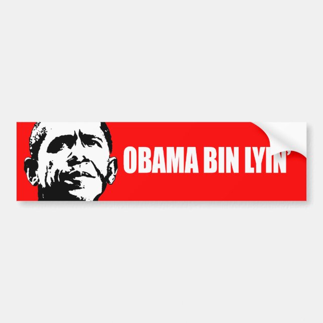 Autocollant De Voiture Lyin de poubelle d'Anti-Obama - d'obama (Devant)