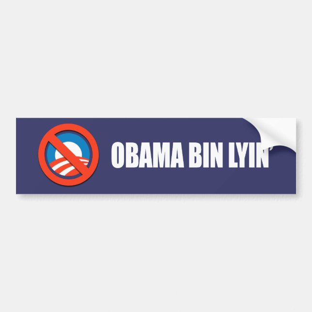 Autocollant De Voiture Lyin de poubelle d'Anti-Obama - d'obama (Devant)