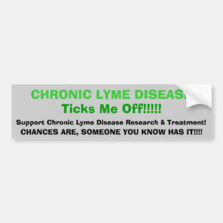 Autocollant De Voiture LYME tic et CHRONIQUE DISEASETicks je ! ! ! ,