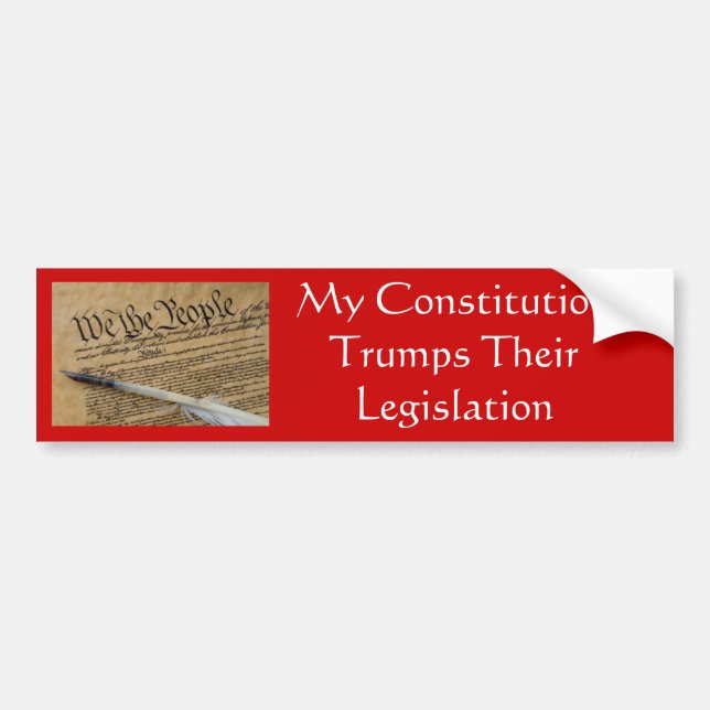 Autocollant De Voiture Ma constitution Trumps leur législation (Devant)