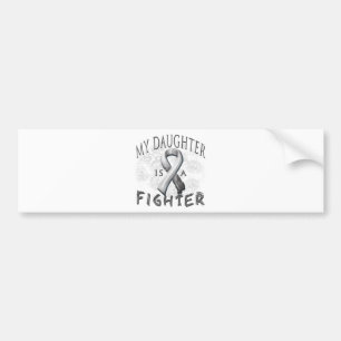 Autocollant De Voiture Ma fille est un gris de combattant