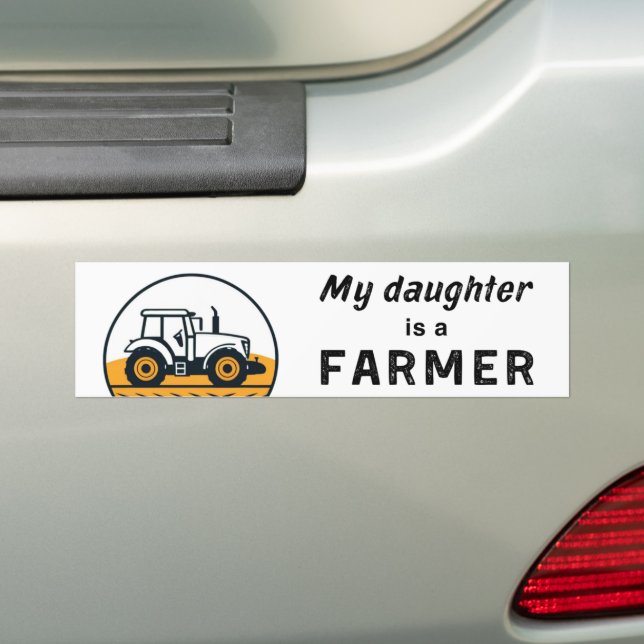 Autocollant De Voiture Ma Fille Est Un Tracteur Agricole Femmes Agricultu (En voiture)