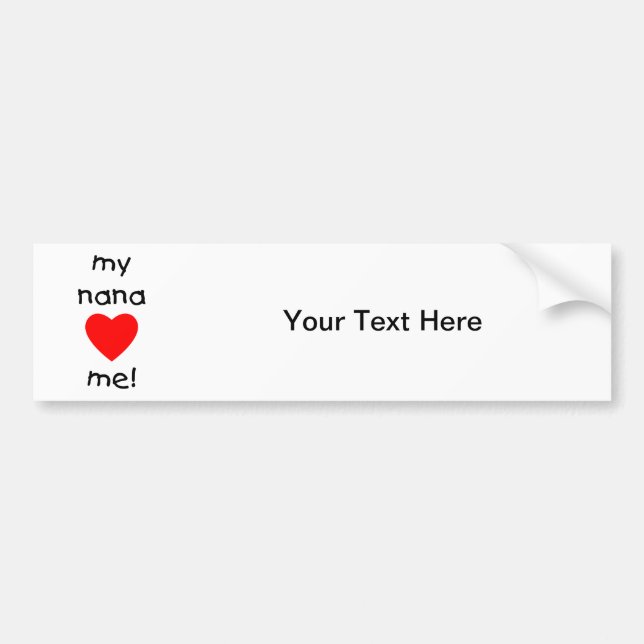Autocollant De Voiture ma Nana m'aime (Devant)