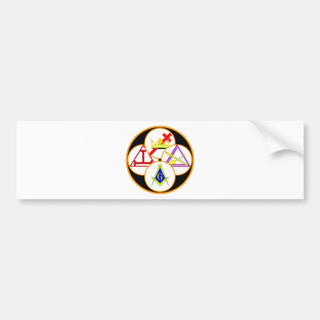 Autocollant De Voiture Maçon de rite de York (Devant)
