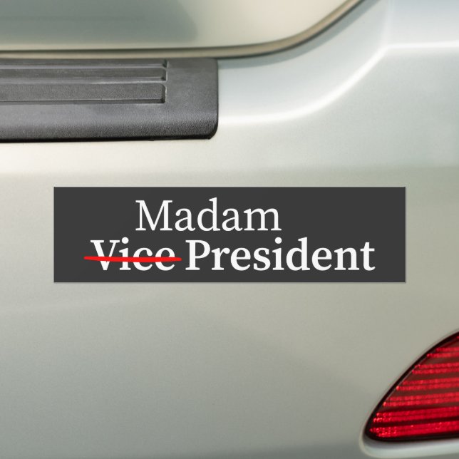 Autocollant De Voiture Madame la Vice-Présidente au Président Harris 2024 (En voiture)
