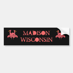 AUTOCOLLANT DE VOITURE MADISON LE WISCONSIN ET ADHÉSIFS POUR PARE-CHOCS