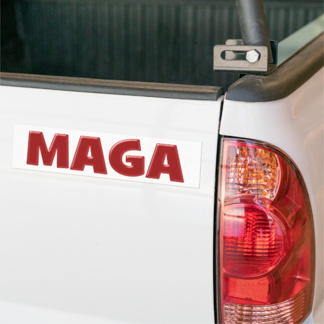 Autocollant De Voiture MAGA avec texte rouge (Sur camion)