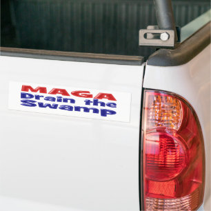 Autocollant De Voiture MAGA Drainer le marais rouge bleu