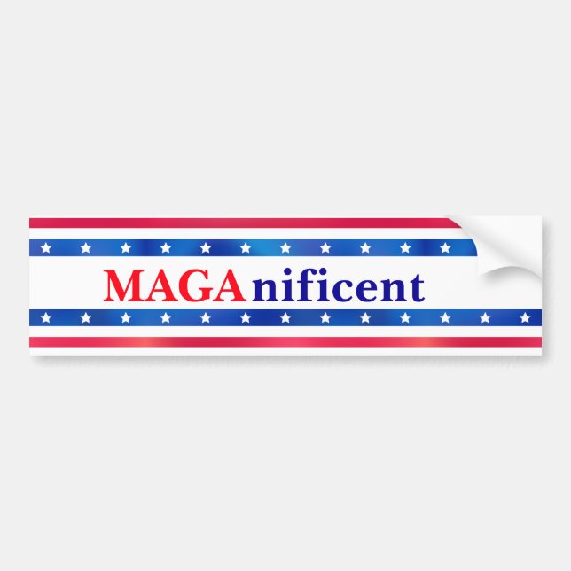 Autocollant De Voiture MAGA Maganificent Citation American Patriot USA St (Devant)