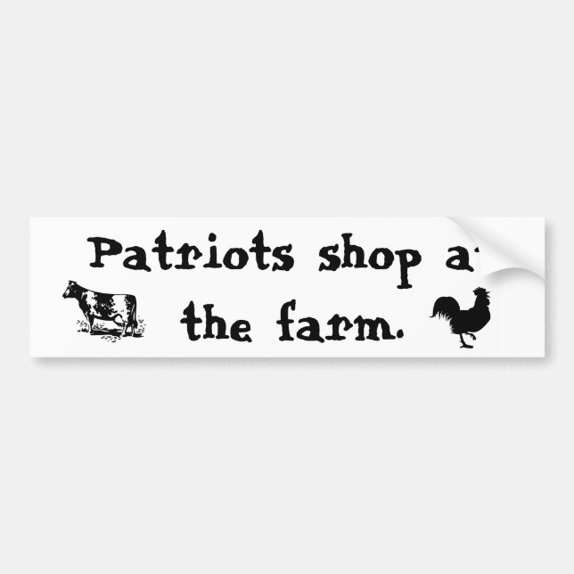 Autocollant De Voiture Magasin de patriotes à la ferme - Bumpersticker (Devant)
