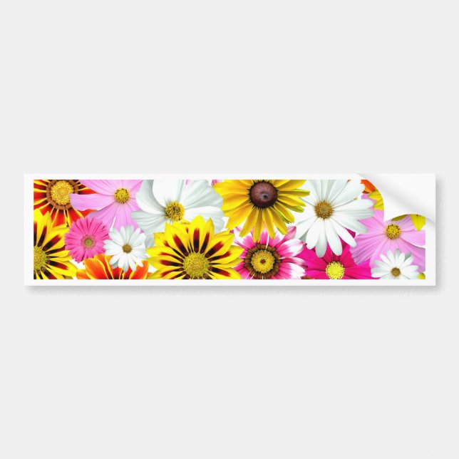 Autocollant De Voiture Magnifique fleurs rose jaune Accessoires motifs (Devant)