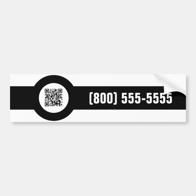 Autocollant De Voiture magstripe de code QR personnalisable (Devant)