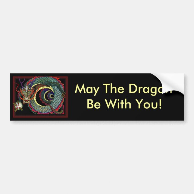 Autocollant De Voiture Mail de chance de dragon (Devant)