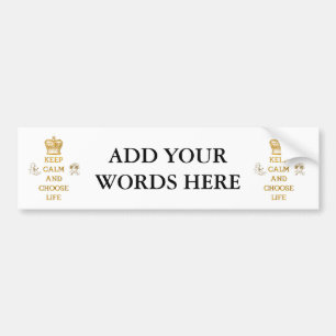 Autocollant De Voiture Maintenez calme et choisissez la vie
