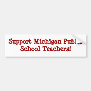 Autocollant De Voiture Maîtres d'école de public du Michigan de soutien