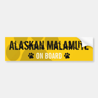 Autocollant De Voiture Malamute d'Alaska à bord