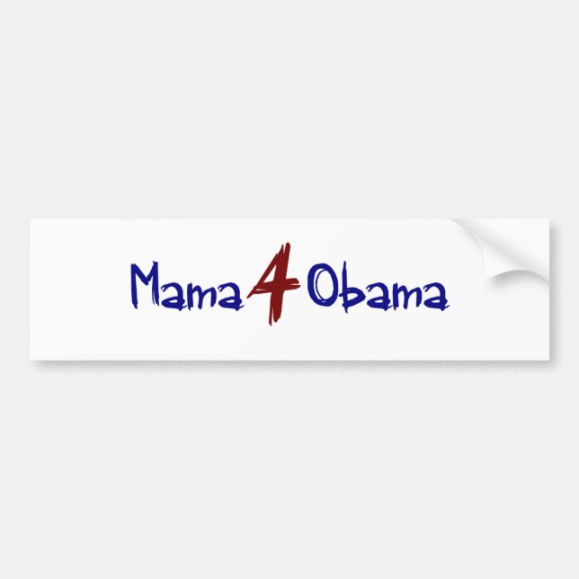 Autocollant De Voiture Maman 4 Obama (2) (Devant)