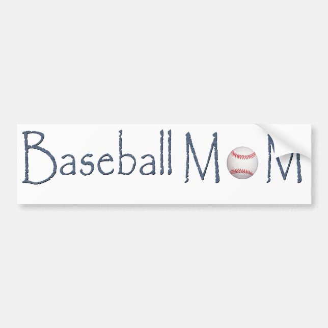 AUTOCOLLANT DE VOITURE MAMAN DE BASE-BALL (Devant)