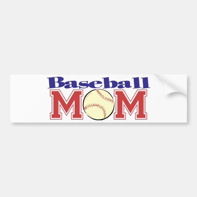Autocollant De Voiture Maman de base-ball (Devant)