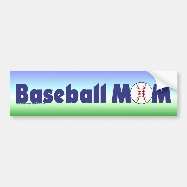 Autocollant De Voiture Maman de baseball (Devant)