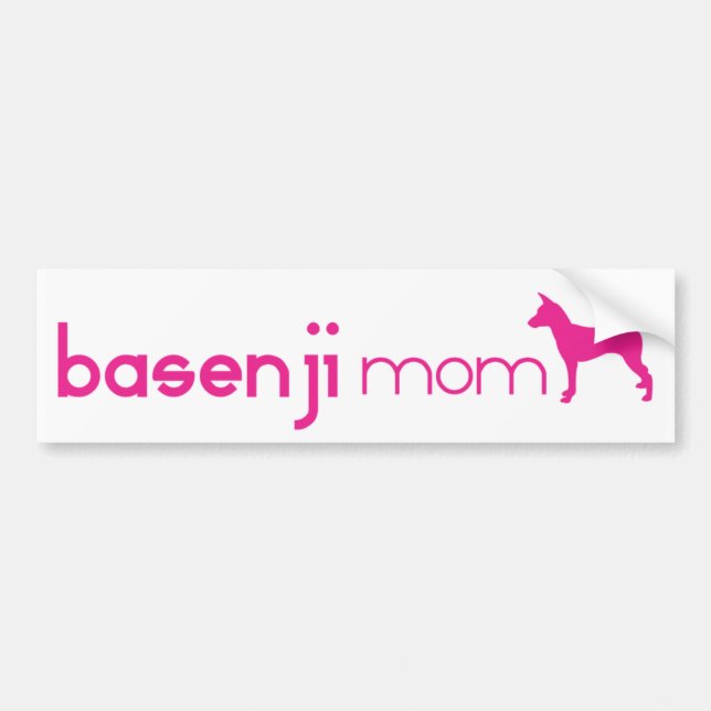 Autocollant De Voiture Maman de Basenji (Devant)