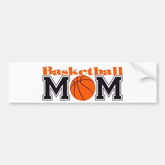 Autocollant De Voiture Maman de basket-ball (Devant)