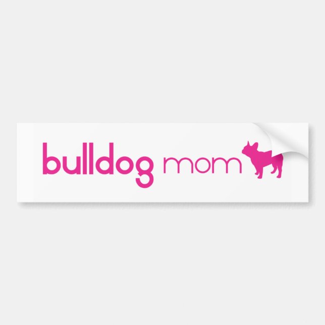 Autocollant De Voiture Maman de bouledogue français (Devant)