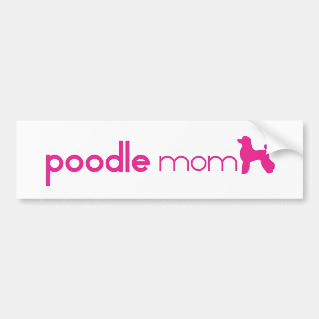 Autocollant De Voiture Maman de caniche (Devant)