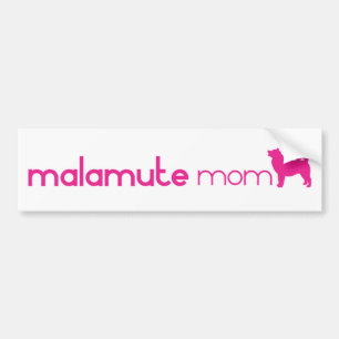 Autocollant De Voiture Maman de Malamute d'Alaska
