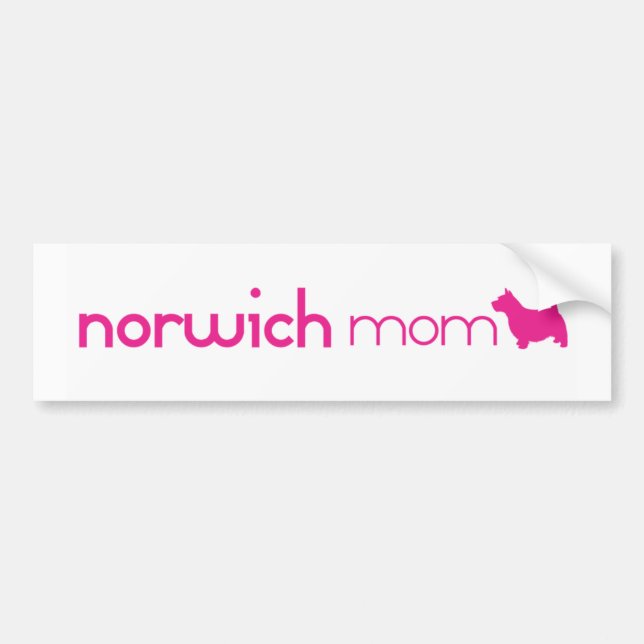 Autocollant De Voiture Maman de Norwich Terrier (Devant)