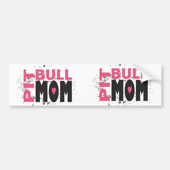 Autocollant De Voiture Maman de pitbull (Devant)