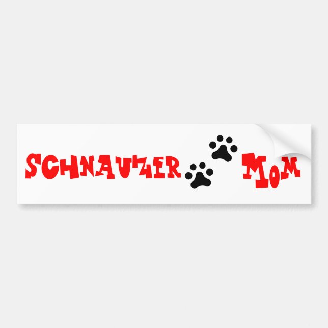 Autocollant De Voiture Maman de Schnauzer (Devant)