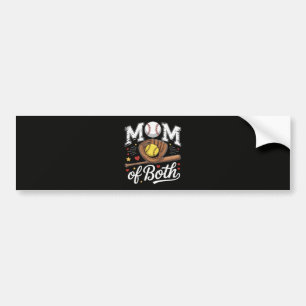Autocollant De Voiture Maman de softball de baseball de jour de match 
