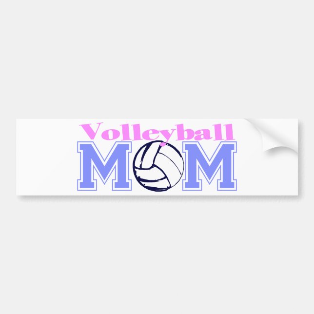 Autocollant De Voiture Maman de volleyball (version B) (Devant)