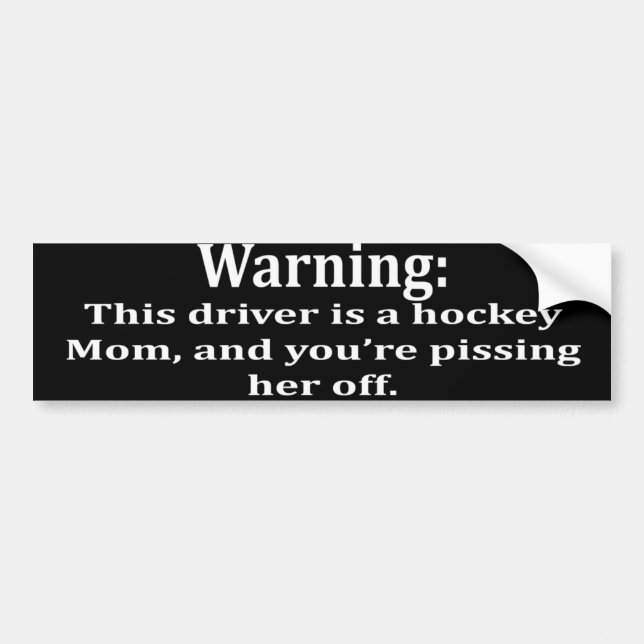 Autocollant De Voiture Maman d'hockey (Devant)