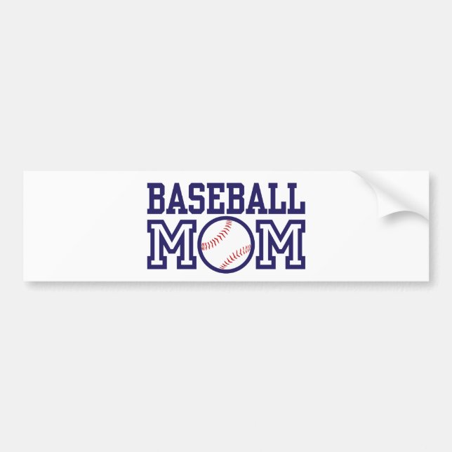 Autocollant De Voiture Maman du baseball (Devant)