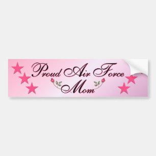 Autocollant De Voiture Maman rose et fière de l'Armée de l'Air