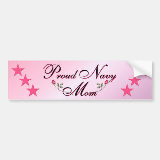 Autocollant De Voiture Maman rose et fière de marine