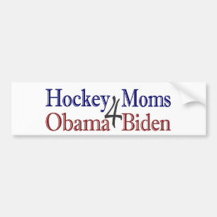 Autocollant De Voiture Mamans 4 Obama Biden d'hockey