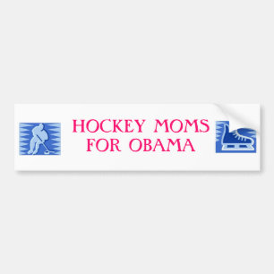 AUTOCOLLANT DE VOITURE MAMANS D'HOCKEY POUR OBAMA