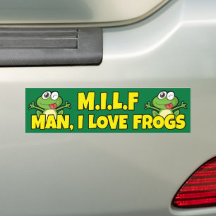 Autocollant De Voiture man I love frogs