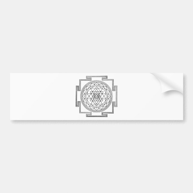 Autocollant De Voiture Mandala de Sri Yantra (Devant)