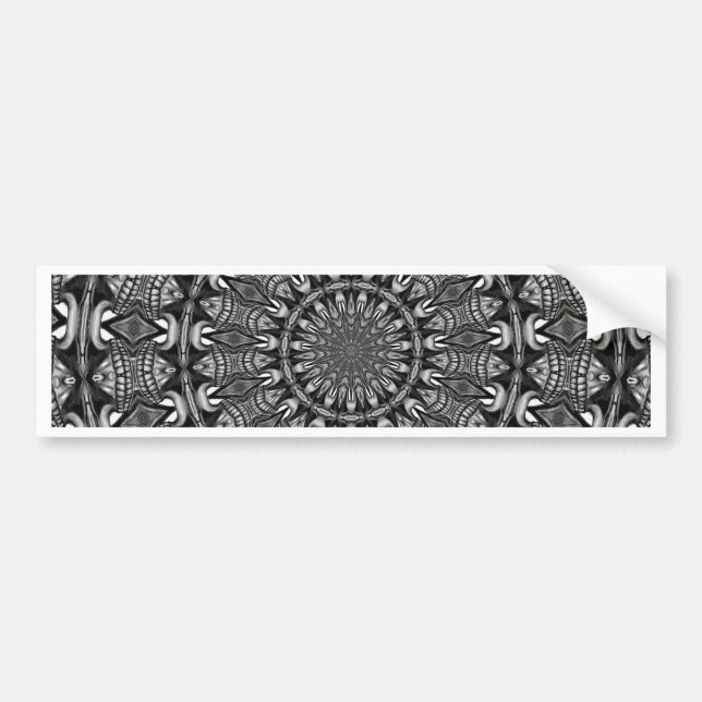 Autocollant De Voiture Mandala monochrome (Devant)