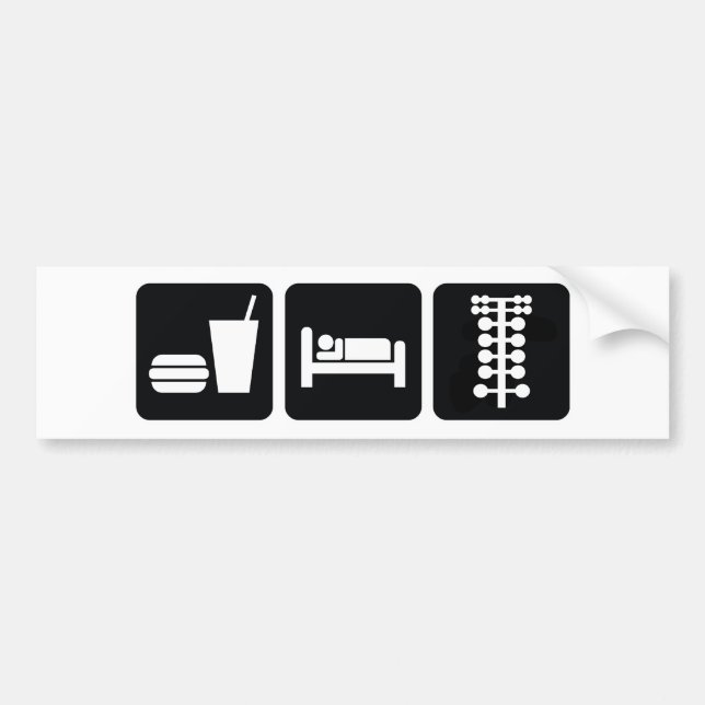 Autocollant De Voiture Mangez la course de dragsters de sommeil (Devant)