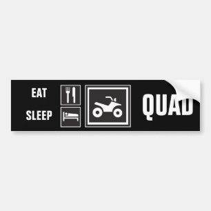 Autocollant De Voiture Mangez le QUADRUPLE de sommeil !