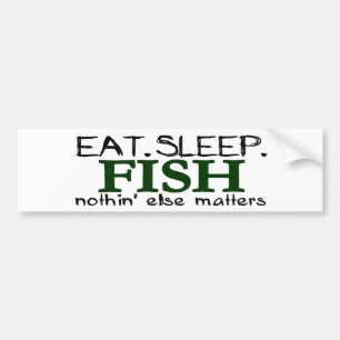 Autocollant De Voiture Mangez les poissons de sommeil