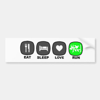 Autocollant De Voiture Mangez. Sommeil. Amour. Course. Vert